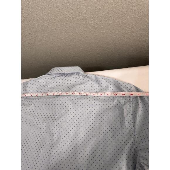 Ben Sherman White & Blue Long Sleeve Button Up Collared Dress Shirt MensXL 34/35 - Picture 8 of 10